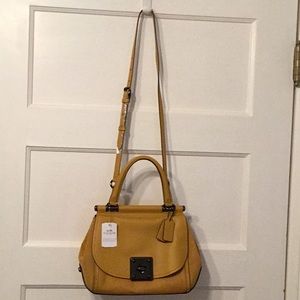 New Mustard leather Coach bag